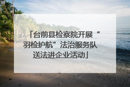 台前县检察院开展“羽检护航”法治服务队送法进企业活动