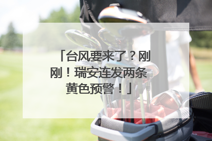 台风要来了？刚刚！瑞安连发两条黄色预警！