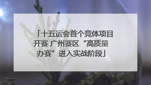 十五运会首个竞体项目开赛 广州赛区“高质量办赛”进入实战阶段