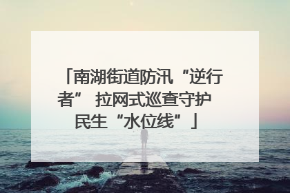 南湖街道防汛“逆行者” 拉网式巡查守护民生“水位线”
