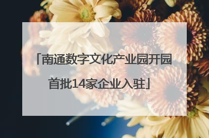南通数字文化产业园开园 首批14家企业入驻