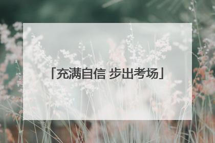 充满自信 步出考场