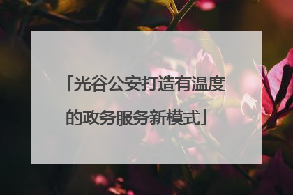 光谷公安打造有温度的政务服务新模式