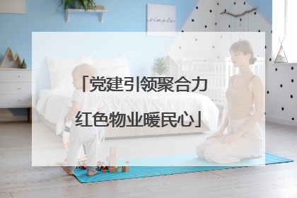 党建引领聚合力 红色物业暖民心