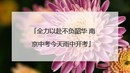 全力以赴不负韶华 南京中考今天雨中开考