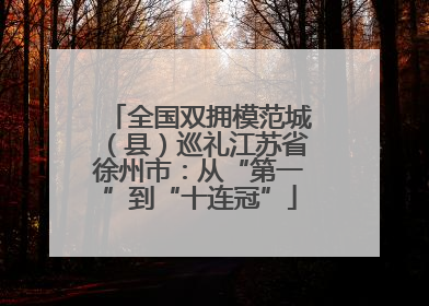 全国双拥模范城（县）巡礼江苏省徐州市：从“第一”到“十连冠”