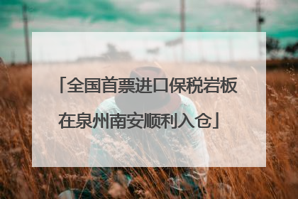 全国首票进口保税岩板在泉州南安顺利入仓