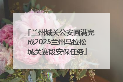兰州城关公安圆满完成2025兰州马拉松城关赛段安保任务
