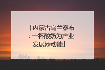 内蒙古乌兰察布：一杯酸奶为产业发展添动能