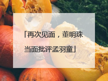 再次见面，董明珠当面批评孟羽童