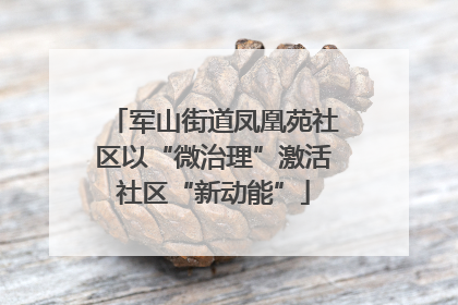 军山街道凤凰苑社区以“微治理”激活社区“新动能”
