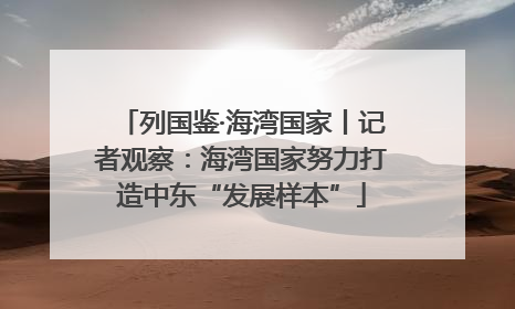 列国鉴·海湾国家丨记者观察：海湾国家努力打造中东“发展样本”