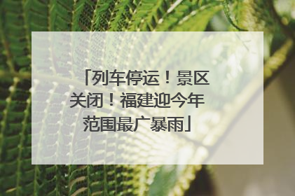 列车停运！景区关闭！福建迎今年范围最广暴雨