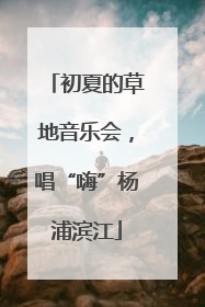 初夏的草地音乐会，唱“嗨”杨浦滨江