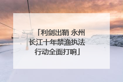 利剑出鞘 永州长江十年禁渔执法行动全面打响