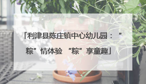 利津县陈庄镇中心幼儿园：“粽”情体验 “粽”享童趣