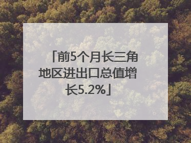 前5个月长三角地区进出口总值增长5.2%