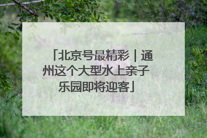 北京号最精彩｜通州这个大型水上亲子乐园即将迎客