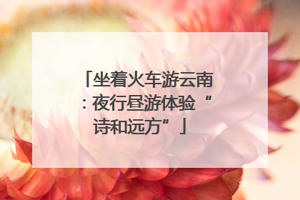 坐着火车游云南：夜行昼游体验“诗和远方”