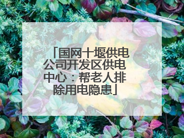 国网十堰供电公司开发区供电中心：帮老人排除用电隐患