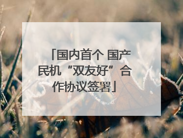 国内首个 国产民机“双友好”合作协议签署