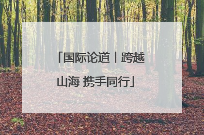 国际论道丨跨越山海 携手同行