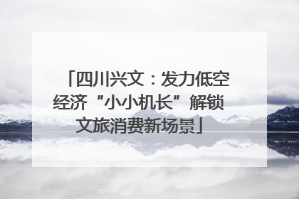 四川兴文：发力低空经济“小小机长”解锁文旅消费新场景