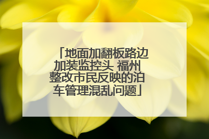 地面加翻板路边加装监控头 福州整改市民反映的泊车管理混乱问题