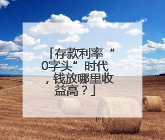 存款利率“0字头”时代，钱放哪里收益高？