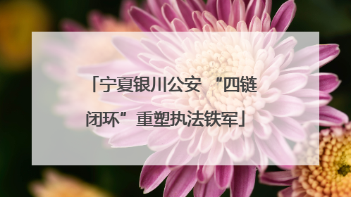 宁夏银川公安 “四链闭环”重塑执法铁军