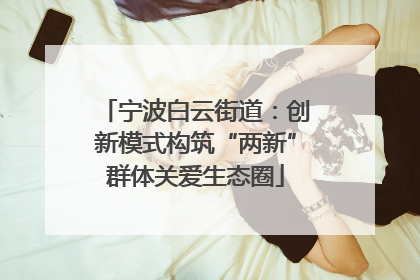 宁波白云街道：创新模式构筑“两新”群体关爱生态圈