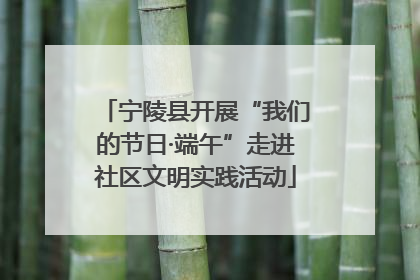 宁陵县开展“我们的节日·端午”走进社区文明实践活动