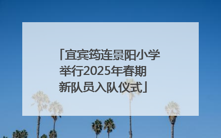 宜宾筠连景阳小学举行2025年春期新队员入队仪式