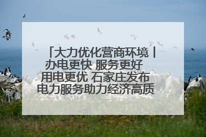 大力优化营商环境丨办电更快 服务更好 用电更优 石家庄发布电力服务助力经济高质量发展八项措施