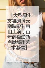 大型原生态舞剧《云南映象》唐山上演，百年商街焕新点燃城市艺术激情