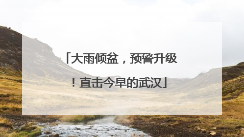 大雨倾盆，预警升级！直击今早的武汉