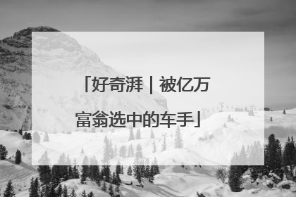 好奇湃｜被亿万富翁选中的车手
