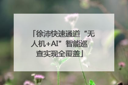 徐沛快速通道“无人机+AI”智能巡查实现全覆盖