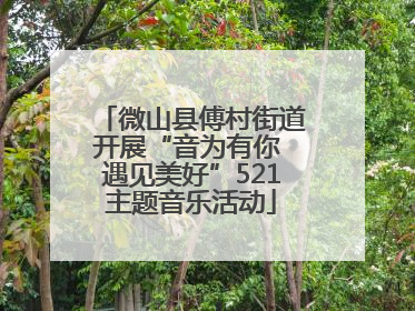 微山县傅村街道开展“音为有你 遇见美好”521主题音乐活动