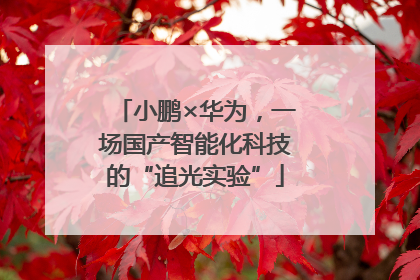 小鹏×华为，一场国产智能化科技的“追光实验”