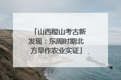 山西稷山考古新发现：东周时期北方旱作农业实证