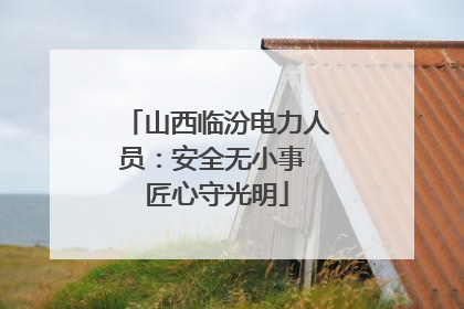 山西临汾电力人员：安全无小事 匠心守光明