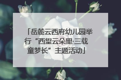 岳麓云西府幼儿园举行“西望云朵里·三载童梦长”主题活动