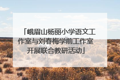 峨眉山杨丽小学语文工作室与刘春梅学前工作室开展联合教研活动