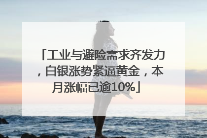 工业与避险需求齐发力，白银涨势紧逼黄金，本月涨幅已逾10%