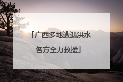 广西多地遭遇洪水 各方全力救援