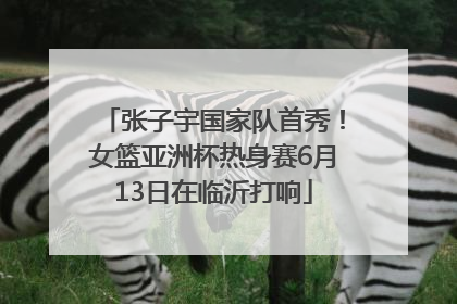 张子宇国家队首秀！女篮亚洲杯热身赛6月13日在临沂打响