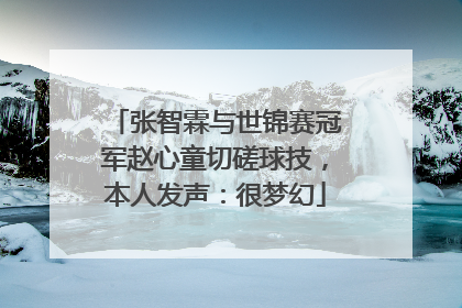 张智霖与世锦赛冠军赵心童切磋球技，本人发声：很梦幻
