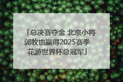 总决赛夺金 北京小将郭牧也赢得2025赛季花游世界杯总冠军