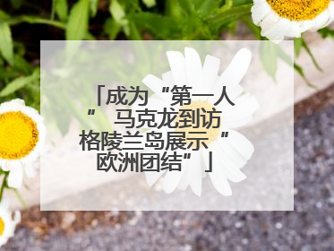 成为“第一人” 马克龙到访格陵兰岛展示“欧洲团结”